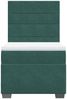 vidaXL Boxspringbett mit Matratze Dunkelgrün 100x200 cm Samt 3290831 Bild 4