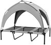 PawHut Tierbett Erhöhtes Hundebett mit Baldachin, Outdoor Hundeliege mit Dach, Oxfordstoff, Netzstoff, 106 x 76 x 94 cm Bild 2