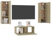 vidaXL 3-tlg. TV-Schrank-Set Sonoma-Eiche Spanplatte [3078973] Bild 2
