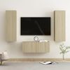 vidaXL 3-tlg. TV-Schrank-Set Sonoma-Eiche Spanplatte [3078973] Bild 5