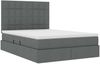 vidaXL Aufbewahrungsbett mit Matratze Dunkelgrau 140 x 200 cm 3371785 Bild 5