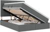 vidaXL Aufbewahrungsbett mit Matratze Dunkelgrau 140 x 200 cm 3371785 Bild 2
