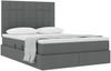 vidaXL Aufbewahrungsbett mit Matratze Dunkelgrau 140 x 200 cm 3371785 Bild 3