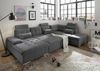 Sofa U-Form mit Schlaffunktion und Bettkasten - Anthrazit - Medan XXL Bild 2