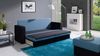 Sofa Schlafsofa LABRI 3-Sitzer Schwarz/ Hellblau Bild 3