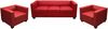3-1-1 Sofagarnitur Couchgarnitur Loungesofa Lille ~ Leder rot Bild 4