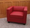 3-1-1 Sofagarnitur Couchgarnitur Loungesofa Lille ~ Leder rot Bild 3