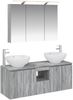 vidaXL Badezimmerschrank-Set 4 pcs Grau Sonoma Holzwerkstoff 3406500 Bild 2