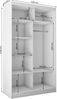 AX LIVING Cabinio Kleiderschrank 120cm breit Schiebetüren Weiß/Artisan Bild 4
