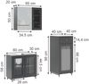 Badmöbel-Set Malte Grau 3 Teile mit Midischrank Vicco Bild 2