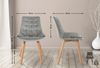 2er Set Stühle Brook Samt grau Bild 2