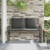 vidaXL Bank Outdoor Uni Grau und Dunkelgrau 116 x 55 x 82 cm 42025144 Bild 3