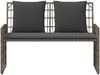 vidaXL Bank Outdoor Uni Grau und Dunkelgrau 116 x 55 x 82 cm 42025144 Bild 5