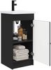 vidaXL Badezimmerschrank mit Waschbecken Schwarz 42 x 40 x 84,5 cm 889995 Bild 3