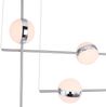 LED Hängeleuchte, Chrom, Kugeln opal, L 83 cm Bild 5