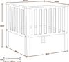 MCombo quadratische Feuerschale Feuerstelle Feuerkorb 0011BK, mit Bodenplatte Schürhaken 0011BK, für Garten Terrasse, Outdoor Camping Party, Stahl, Schwarz, 39 x 39 x 40 cm Bild 2