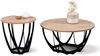 Couchtisch >Mella 2< Metall in schwarz / Artisan Eiche Dekor - 40x80 (HxD) Bild 4