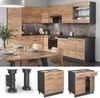 Küchenunterschrank Fame-Line Goldkraft Eiche 80 cm , AP Marmor Vicco Bild 2