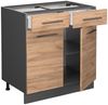 Küchenunterschrank Fame-Line Goldkraft Eiche 80 cm , AP Marmor Vicco Bild 4
