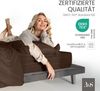 Bettwaesche-mit-Stil Mako-Satin Spannbettlaken dunkelbraun 100x200cm Höhe 31-40cm Bild 4