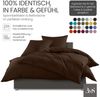 Bettwaesche-mit-Stil Mako-Satin Spannbettlaken dunkelbraun 100x200cm Höhe 31-40cm Bild 2