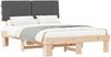 vidaXL Bettgestell mit gepolstertem Kopfteil Dunkelgrau 160 x 200 cm 877335 Bild 2