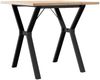 vidaXL Esstisch Y-Gestell 80x80x75,5 cm Massivholz Kiefer & Stahl 3282783 Bild 2