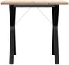 vidaXL Esstisch Y-Gestell 80x80x75,5 cm Massivholz Kiefer & Stahl 3282783 Bild 4