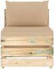 vidaXL Modulares Mittelsofa mit Kissen Grün Imprägniertes Holz 3074510 Bild 2