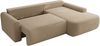 Ecksofa, L-förmiges, lose Kissen, DL-Schlaffunktion, (H 100 x T 187 x B 273 cm) - CUBO L - Boucle Hellbraun - rechte Seite Bild 5