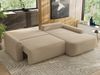 Ecksofa, L-förmiges, lose Kissen, DL-Schlaffunktion, (H 100 x T 187 x B 273 cm) - CUBO L - Boucle Hellbraun - rechte Seite Bild 3