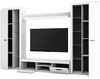 AX LIVING Spacoro XL Wohnwand weiß modern hochwertig 300 cm ohne LED Bild 4