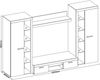 AX LIVING Spacoro XL Wohnwand weiß modern hochwertig 300 cm ohne LED Bild 5