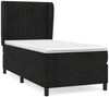 vidaXL Boxspringbett mit Matratze Schwarz 90x190 cm Samt 3129305 Bild 2