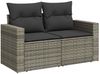 vidaXL 8-tlg. Garten-Sofagarnitur mit Kissen Grau Poly Rattan 3326281 Bild 5
