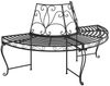 vidaXL Baumbank Halbrund Ø160 cm Schwarz Stahl 318824 Bild 2