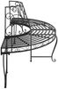 vidaXL Baumbank Halbrund Ø160 cm Schwarz Stahl 318824 Bild 4