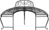 vidaXL Baumbank Halbrund Ø160 cm Schwarz Stahl 318824 Bild 5