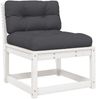 vidaXL 4-tlg. Garten-Lounge-Set mit Kissen Weiß Massivholz Kiefer 3216911 Bild 5