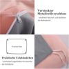 Wendebettwäsche 135x200 Grau Rosa 4tlg Mikrofaser Reißverschluss Bild 5