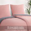 Wendebettwäsche 135x200 Grau Rosa 4tlg Mikrofaser Reißverschluss Bild 3