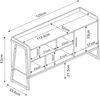 Fernsehschrank Storfjord 120x34x63 cm Schwarz [en. casa] Bild 3