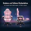Rosa Gaming-Stuhl Massage Gamer-Sessel Ergonomisch Kopfstütze Fußstütze Bild 2