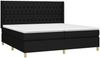 vidaXL Boxspringbett mit Matratze Stoff Schwarz 200x200 cm, Härtegrad: H2 [3132259] Bild 3