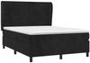 vidaXL Boxspringbett mit Matratze Schwarz 140x200 cm Samt 3129275 Bild 3
