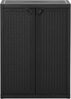 vidaXL Gartenschrank Schwarz 65x45x88 cm PP Rattan-Optik 151236 Bild 2