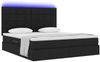 vidaXL Bett mit Stauraum und LED Schwarz 180 x 200 cm Polyester 3372434 Bild 3