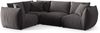 Micadoni Ecksofa Chris 4-Sitzer Links Samt Dunkelgrau Bild 2