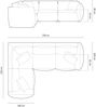Micadoni Ecksofa Chris 4-Sitzer Links Samt Dunkelgrau Bild 5