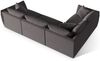 Micadoni Ecksofa Chris 4-Sitzer Links Samt Dunkelgrau Bild 3
